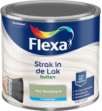 Flexa - Strak In De Lak Buitenlak Zijdeglans - The Workshop 6 - Mengverf - 500 Ml