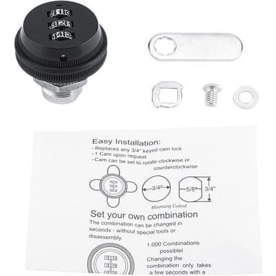 Digitale Zinklegering Code Combinatie Cam Kabinet Handig Wachtwoord Veiligheidsslot black