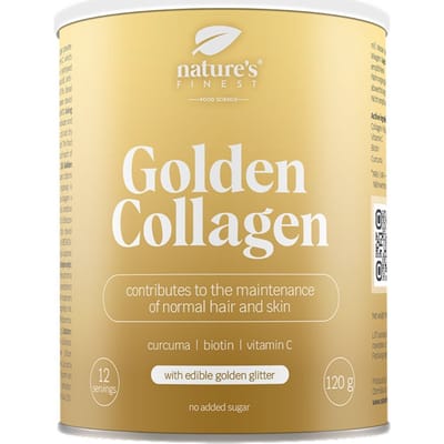 Nature's Finest Gouden Collageen - Collageen boost - Huidverzorging - Glanzende huid - Anti-aging - Biotine - Vitamine C - Kurkuma - Voor vrouwen - Zonder toegevoegde suikers - Natuurlijk supplement - collagen supplement