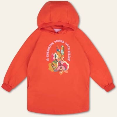 Oilily Daiz Jurk- maat104/4yr Fiery Rood