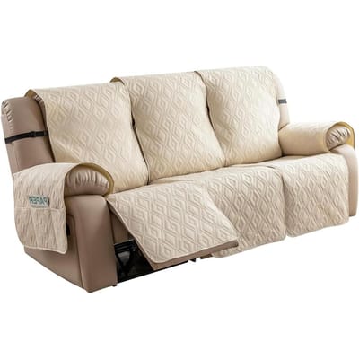 Antislip Fauteuil Bankhoezen 3-zits Elastische Band Bankhoezen Wasbare Meubelbeschermer voor Slaapkamer, Kantoor, Woonkamer