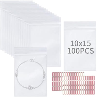 Dailygoods- Plastic Zakken 10x15cm - Herbruikbaar - Stevig - Transparant - Ziplock - Voor Opberging en Organisatie - Ziplock Bags