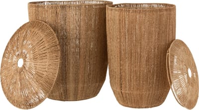 J-Line mand Dantya Lang - jute - naturel - 2 stuks