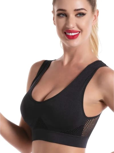 Nivard BH Zonder Beugel - Zonder Bandjes - Push-up Bh's - Comfort Beha - Gemengd - Zwart - Maat S