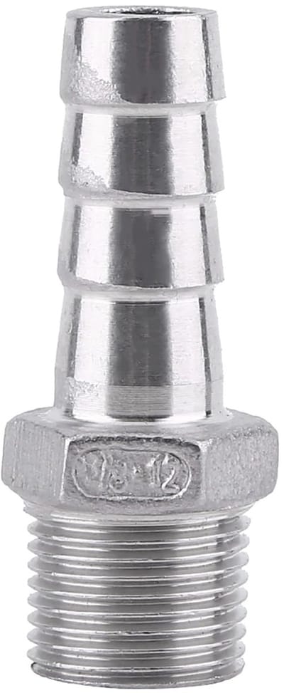 Dailygoods- Slangkoppeling Roestvrij Staal - Slangstuk 3/8 x 12 mm