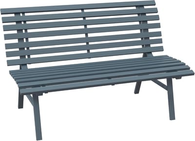 Tuinbank Aluminium - Buitenbank Zitje - Ontspannen Buiten - Hoge Belasting - 123x67x79cm - Blauw