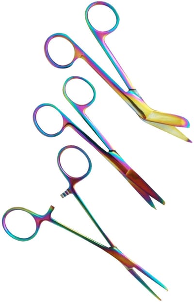 Verpleegkundige Scharenset - Rainbow Metal | MDR Gecertificeerd - Zorg - Zuster - Cadeau - Verpleegkunde - Accessoires - Nurse Cadeau - Verpleegkundige Schaar - Verpleegkundige Artikelen