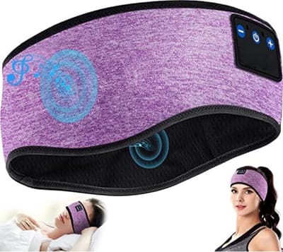 Slaapmasker Bluetooth - Slaap Koptelefoon - Hoofdband Bluetooth - Slaapband - Paars
