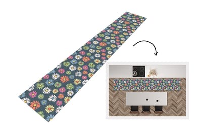Keukenloper - Loper keuken - Regenboog - Design - Bloemen - Flora - 300x50 cm - Keukenloper vinyl