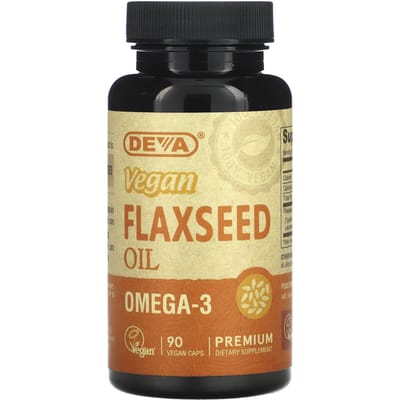 Premium Vegan Lijnzaadolie, 90 Plantaardige Capsules