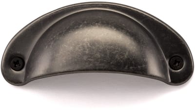 Meubelgreep KHEA Boorgatafstand 64 mm oudzilver optiek / antiek Schelphandgreep van SOTECH
