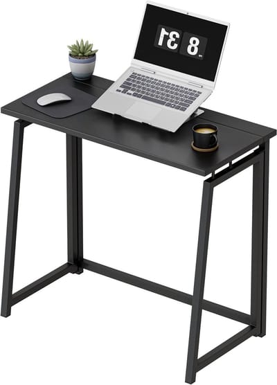Klaptafel Bureau - Opvouwbaar werkstation - Ruimtebesparend werken - Slechts 10 cm breed - 80 x 40 cm - Zwart
