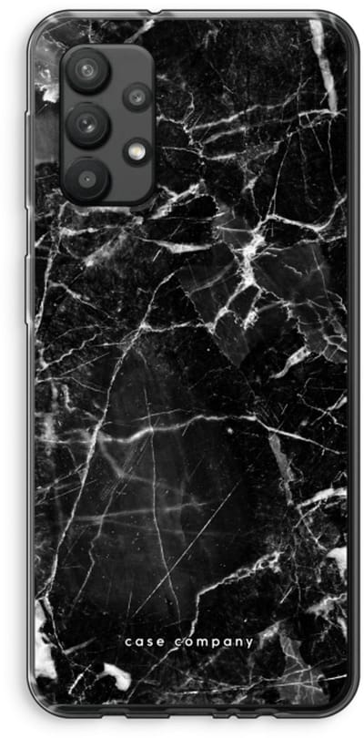 Case Company® - Hoesje geschikt voor Samsung Galaxy A32 4G hoesje - Zwart Marmer - Soft Cover Telefoonhoesje - Bescherming aan alle Kanten en Schermrand
