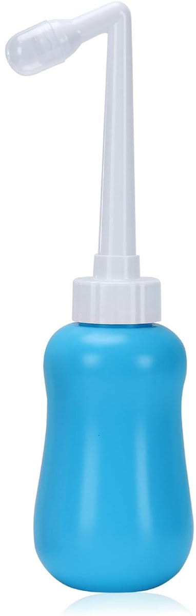 Peri Bottle - 360ml - Mobiele Bidet - Vaginale Douche - Draagbare Bidet - Perineum Douche - Peri-fles - Postpartum Spoelfles - Postpartum Care - Kraamvrouw - Geschikt voor perineaal herstel en reiniging - Blauw