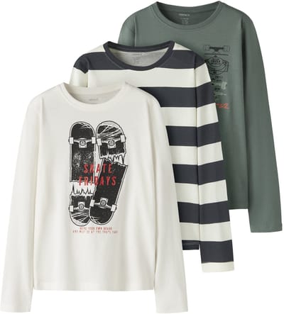 NAME IT - NKMNIKOLAI 3P LS TOP LNOOS - Jongens - Lange mouwen shirts