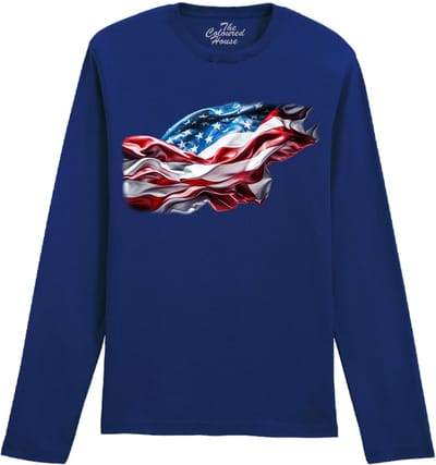 American Flag The Coloured House Longsleeve T-shirt XXL