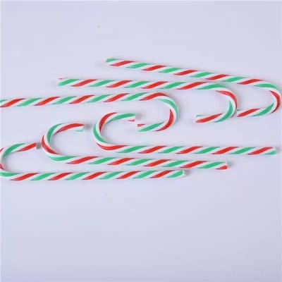 6 Pièces Canne de Noël Bonbon Acrylique Sapin de Noël Suspendu Torsadé Pendentif Béquille Ornements Décoration de Maison Fête de Noël Cadeaux