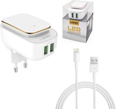 Ldnio oplader A2205 Snellader Geschikt voor: Apple iPhone 14 / 13 / 12 / 11 / X / XS / XR / MAX / iPhone 8 / 8 Plus / iPhone SE / 5S /5 / iPhone 6S / 6 Plus / 7 / 7 Plus - Oplaadkabel en Adapter