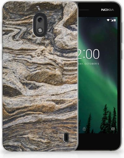 TPU Hoesje voor Nokia 2 TPU Siliconen Hoesje Steen