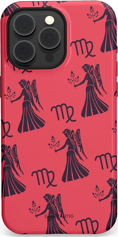 Casetastic Hoesje Geschikt voor Apple iPhone 15 Pro Max Magsafe - Stijlvolle Beschermende Duo-layer Case - Zodiak maagd