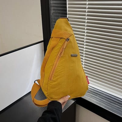 Eenvoudige Trendy Crossbody Tas Casual Veelzijdig Sport Canvas Fiets Heuptas orange
