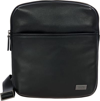BRIC'S Schoudertas Tabletzak met laptopvak Torino Tracolla Black Zwart