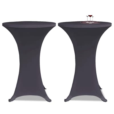 vidaXL - Tafelhoes - stretch - 2 - stuks - 70 - cm - antraciet