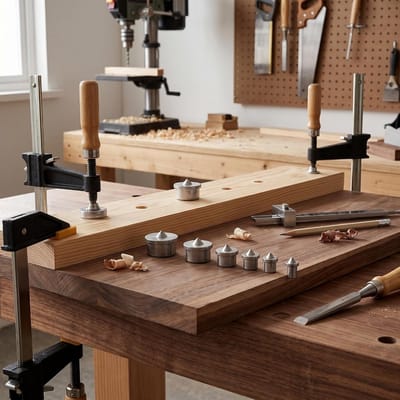 Booruitlijning Set - Precisie Centerpennen - Houtbewerking Projecten - Roestvrij Staal - 6 Maten - Zilver