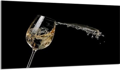 TMK ArtDeko Serie - Glazen Beschermplaat - 90x52 cm - Wijn - Veiligheidsglas