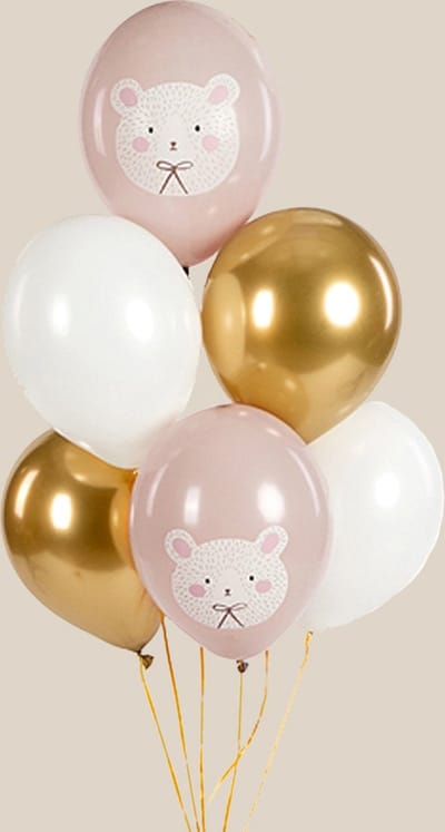 Partydeco - Partydeco ballonnen - Polar Bear (6 stuks)