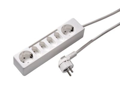 Martin Kaiser 6-Weg stopcontact met 2 Schuko 4 Euro stopcontacten 1.5m Kabel (Europese Stekkerdoos) - 1012ZL/15W/kws [10 stuks]