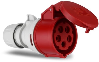 CEE Koppeling 5-Polig Rood IP44 16A 400V - Industriële Stekker voor Krachtstroom