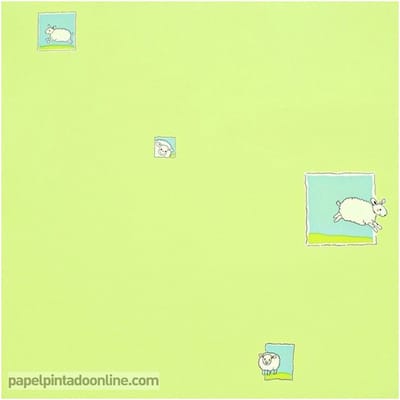 Four Friends - Behang Kinderkamer - Babykamer - Behangpapier - Kinderbehang - Schaapjes - 0,53 x 10,05M.