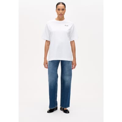 Baum und Pferdgarten Janina T-shirt Navy Check Size: L | T-Shirts Outlet | Dames | Wit