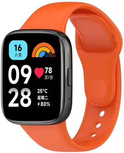 Siliconen bandje - geschikt voor Xiaomi Redmi Watch 3 Lite / Watch 3 Active - oranje