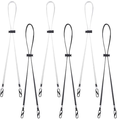 Allecto - Verstelbare Hoed Chin Clips - Winddichte Polyester Strap - Voor Outdoor Activiteiten - 12 Stuks - Hoofddeksel Bevestiging - Bescherming T...