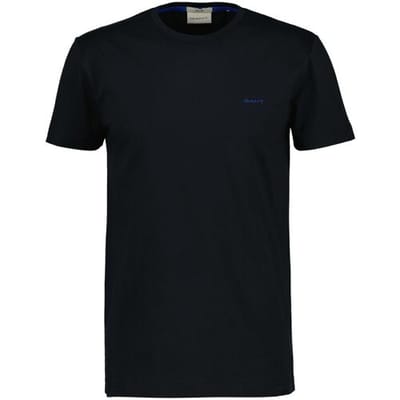 Gant T-Shirt Slim Contrast Logo Short Sleeve Zwart / male