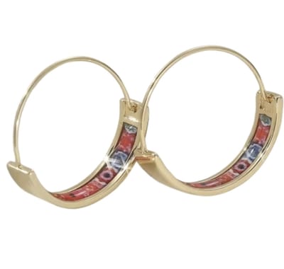 Oorbellen -colorfull inside -goudkleur- oorringen-Charme Bijoux