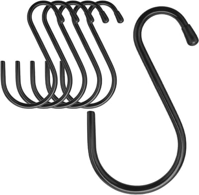 Set van 6 Grote Zware S-Haken 14,5 cm - Metalen Haken voor Keuken, Badkamer en Kantoor tot 20 kg Belastbaar
