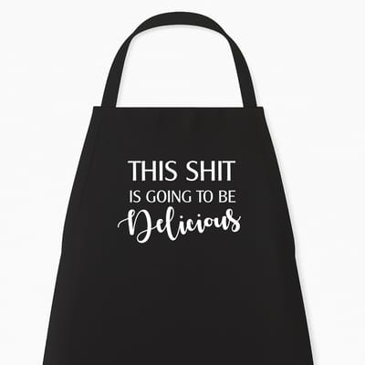 Keukenschort "This shit is going to be delicious" | Grappig Kerstcadeau & Sinterklaas | Humor kookschort