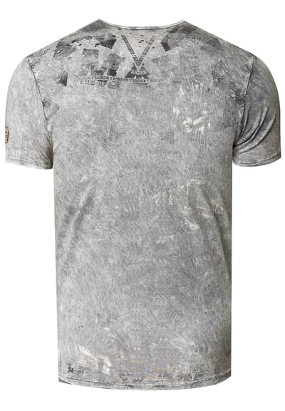 V-hals T-shirt met logo-print aan de zijkant
