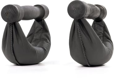 NOHRD Swing Dumbbells Shadow 1 kg – zwart echt leer