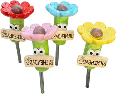 Waterbak voor Insecten met Bloemen, Bijenbar en Houten Plug - Ideaal voor Tuin, Balkon en Terras Decoratie, Aantrekken van Bijen en Vlinders