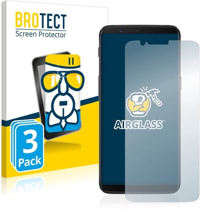 Screenprotector 3 Stuks voor OnePlus 5T Beschermglas transparant