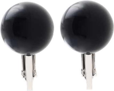 Behave - Ronde zwarte oorclips bolletjes - Nikkelvrij - Mode-accessoire