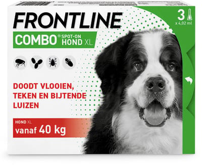 Frontline Combo - Anti Vlooien- en Tekenmiddel - XL - 40-60kg - 3st