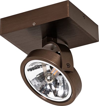 QAZQA go - Design Wand en Plafondspot | Spotje | Opbouwspot - 1 lichts - L 14.6 cm - Brons - Woonkamer | Slaapkamer | Keuken