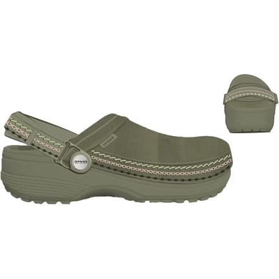 Crocs Classic Crafted Vegan Suede Stitch Klompen Groen EU 41-42