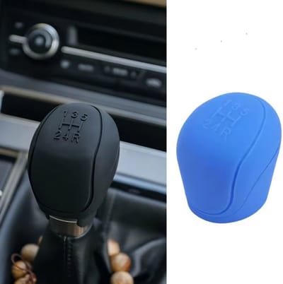 Actie4you® - Siliconen Pook Hoes - Pook Cover - Versnellingspook Beschermer - Autopook Cover - Met Anti Slip - Rekbaar – Blauw