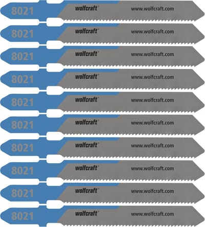 wolfcraft - Staal decoupeerzaagbladen - Fijne snede - 10 stuks - HSS met T-schacht – ideaal voor staalplaat - 8021100